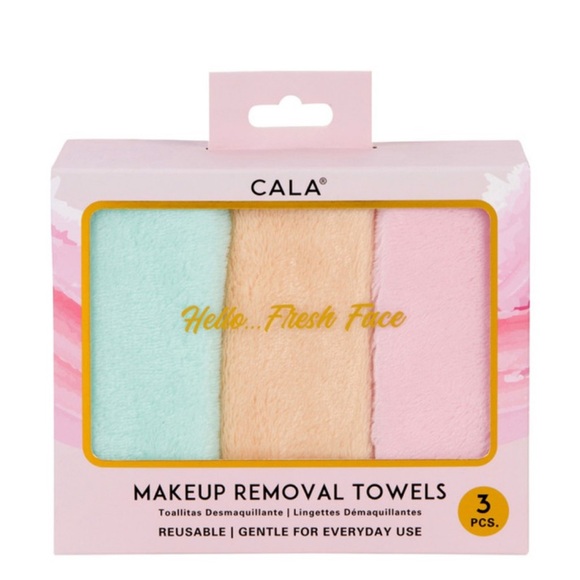 Cala Three Makeup Reusable Cleansing Remover Removal Removing Towels Set Pack - Picture 2 of 3